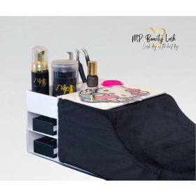 Magas fényű akril eszköztartó U alakú párnához