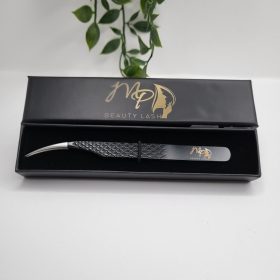   MP Beauty Black enyhén hajlított izoláló szempilla csipesz 