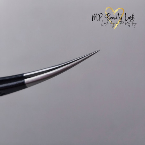 MP Beauty Black enyhén hajlított izoláló szempilla csipesz 