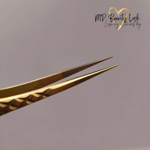 MP Beauty Gold Egyenes Izoláló műszempilla csipesz