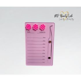   Műszempilla paletta mágnessel, virág alakú ragasztó tartóval